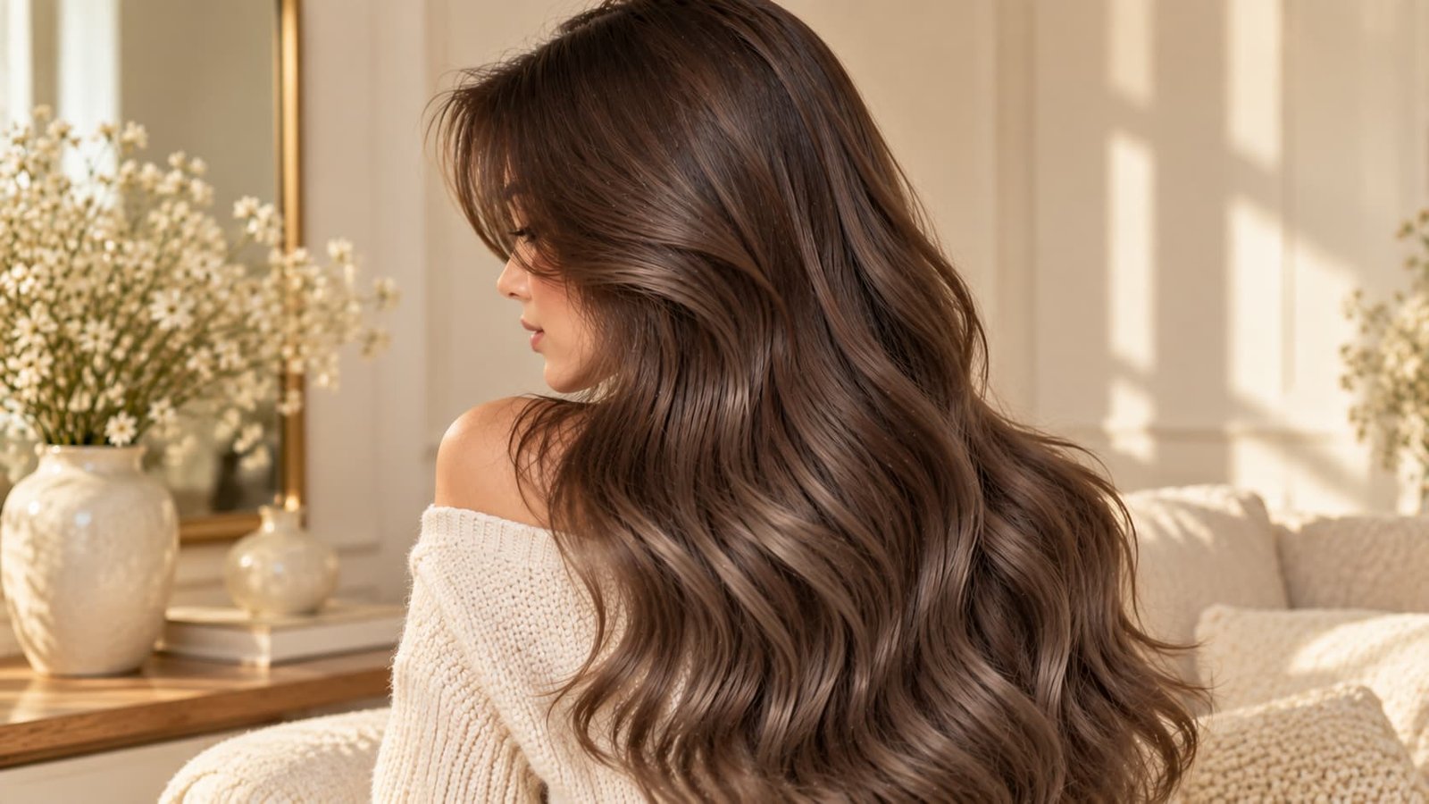 ash brown hair color with soft smoky brunette tones
