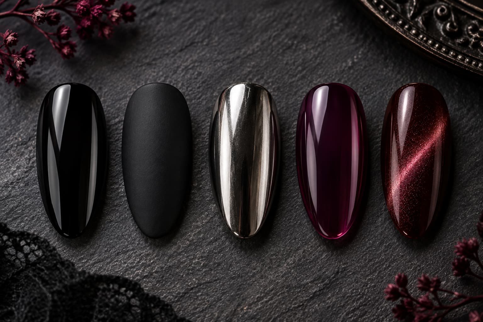 elegant gothic nails