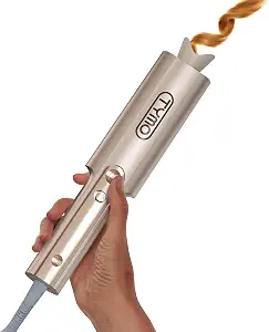 Beige hair curling tool